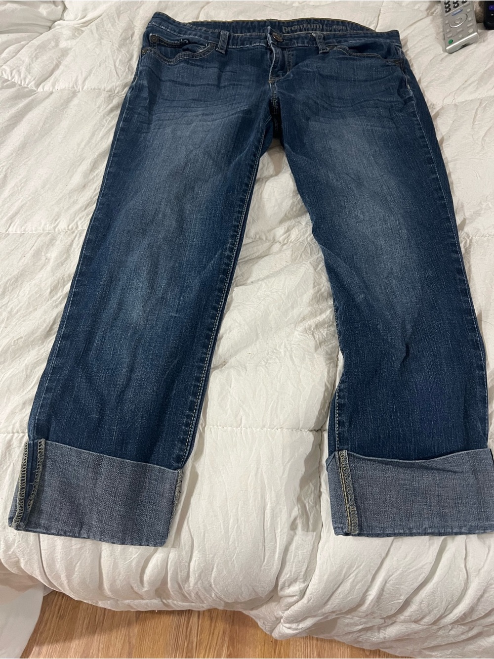 GAP Dark Blue Premium Straight Crop Jeans